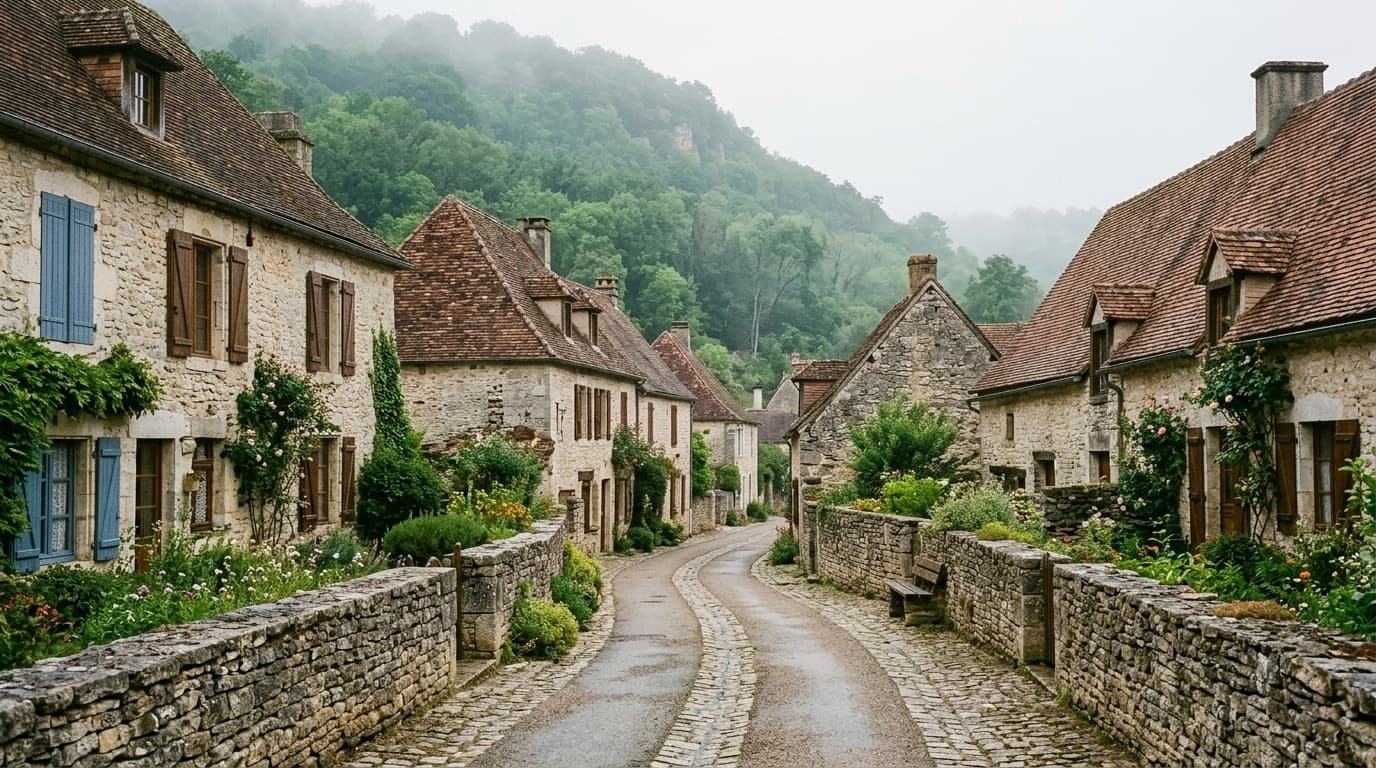 Rue et bâti de Ahuy, commune desservie par nos électriciens