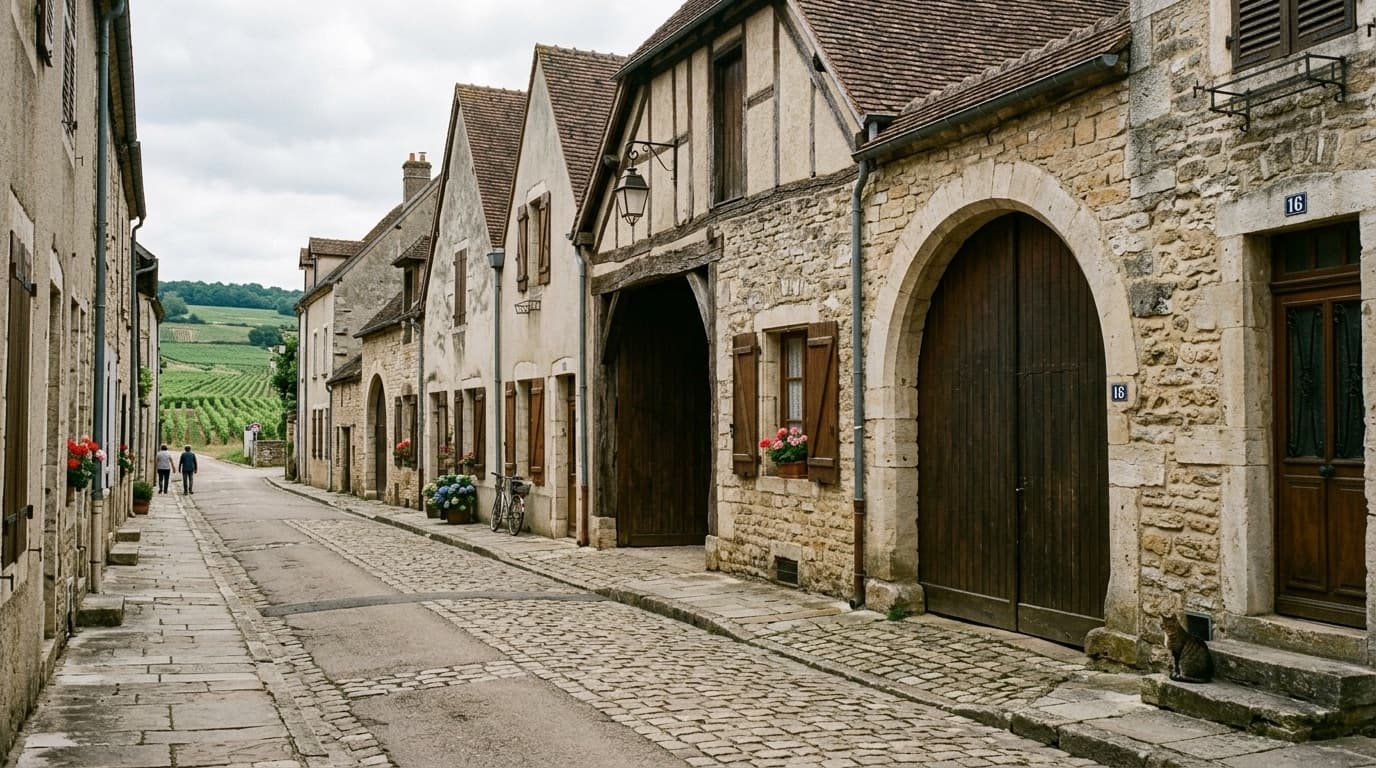 Rue et bâti de Chenôve, commune desservie par nos électriciens