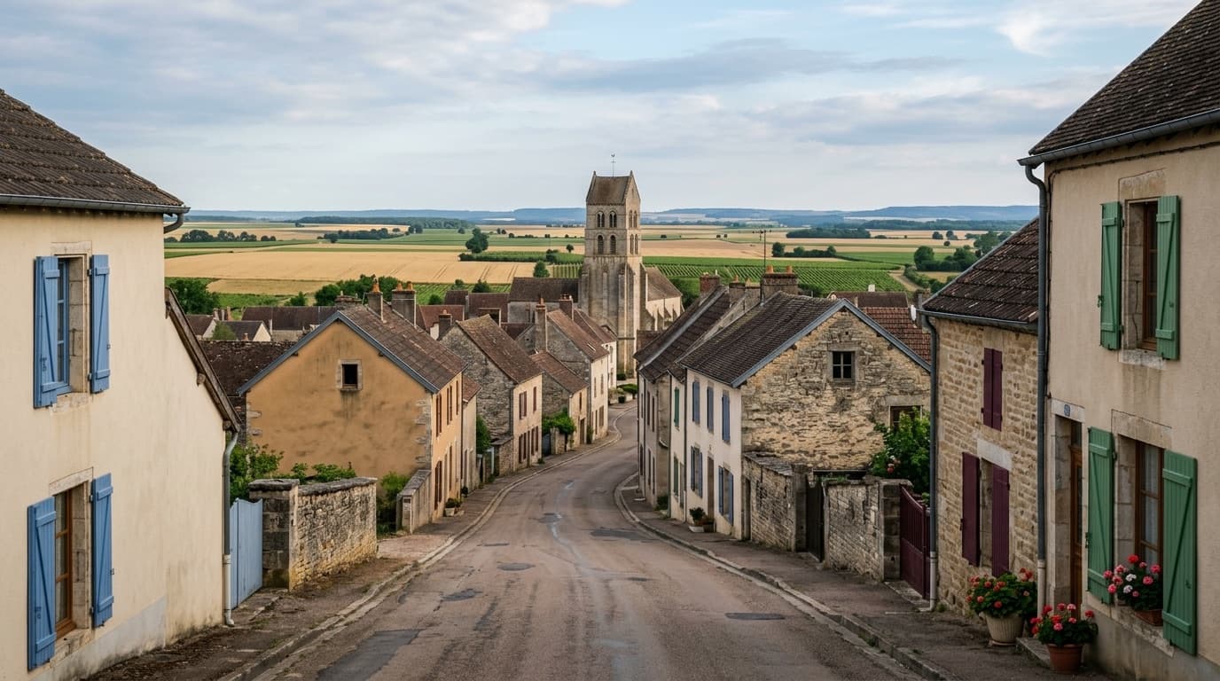 Rue et bâti de Perrigny-lès-Dijon, commune desservie par nos électriciens